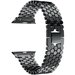 Curea iUni compatibila cu Apple Watch 1/2/3/4/5/6/7, 42mm, Jewelry, Otel Inoxidabil, Black